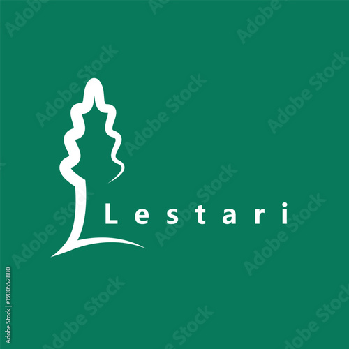 L letter tree logo icon vector element desgn template