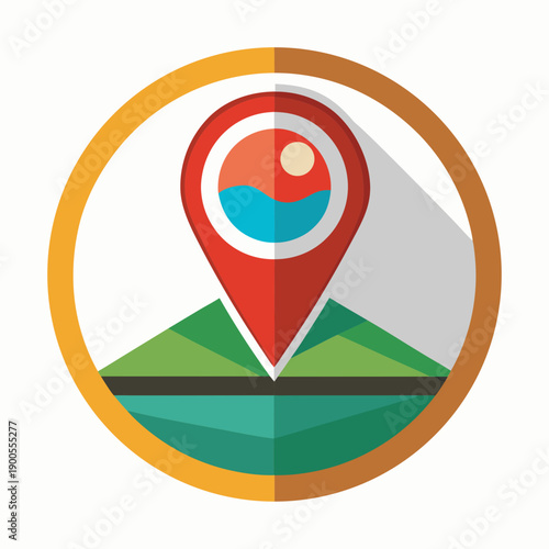 Free Download Map with red location pin on white background map location pin red pin gold border green mountain - GFXLoad