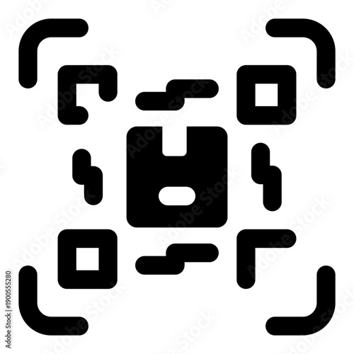 A solid style icon showing a delivery truck