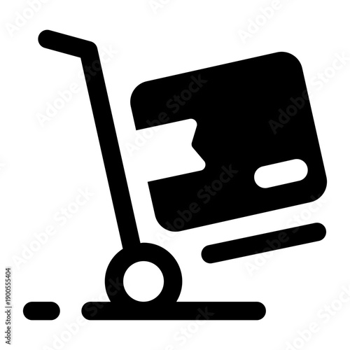 A glyph style icon representing on time