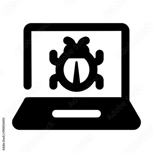 A solid style icon showing malware