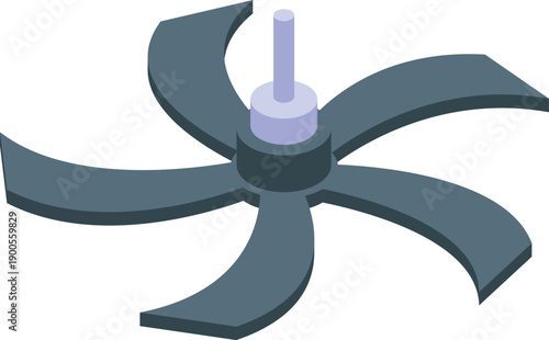 Cooling fan blades spinning, creating airflow for effective heat dissipation in electronic devices