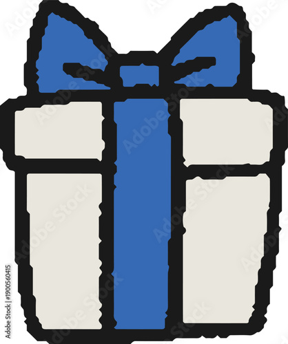 プレゼントボックスの手描きイラスト