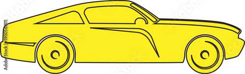  Car icons flat silhouette side views.eps