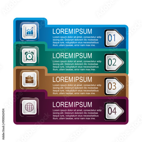 Vertical Label Tag Timeline Infographic.ai