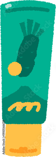 Handdrawn Style Wasabi Tube With Cute Mark