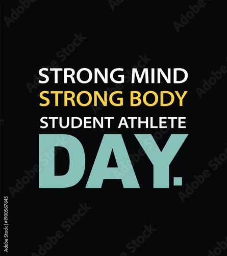 Wallpaper Mural Strong Mind Strong Body Typography Vector Illustration Torontodigital.ca
