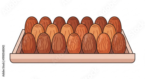 Almonds in Wooden Tray Isolated on White Background