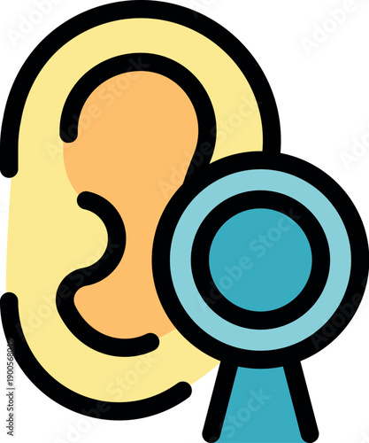 Medical professional using otoscope for ear examination, promoting hearing health and early detection of ear problems