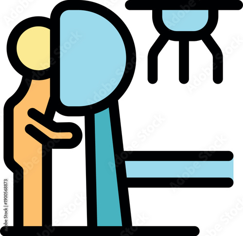 Patient undergoing a medical scan with high tech equipment for precise diagnosis