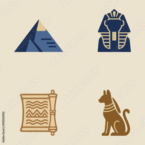 Ancient Civilization Symbols Icon Set