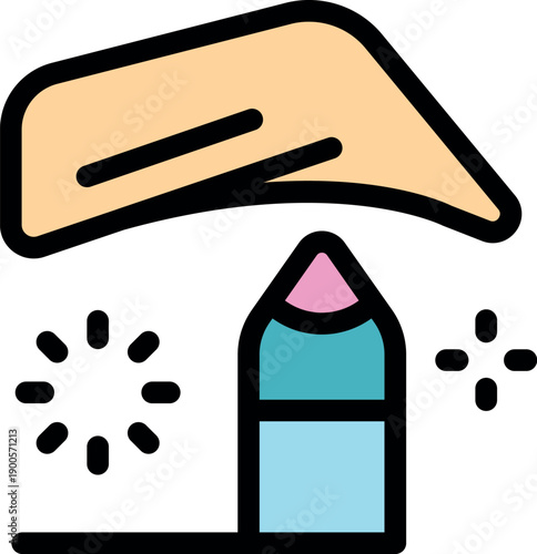 Pencil expertly shaping eyebrows, adding definition and enhancing natural beauty