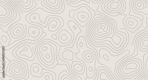 Abstract seamless pattern with grey contour lines on a light beige background, resembling a topographic map texture.