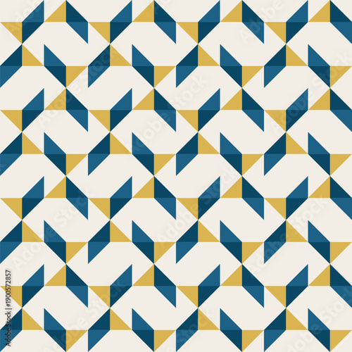 Wallpaper Mural Geometric precision aesthetic, color block tessellation modern seamless vector patterns. Neutral retro colors. Repeatable design for fabric collection, wallpapers, Torontodigital.ca