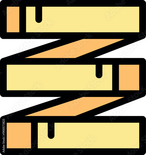 Folding ruler lying open, showing centimeters and inches for accurate measurement in carpentry and woodworking
