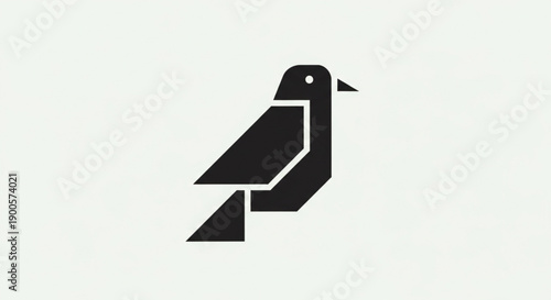 Silhouette of a geometry bird