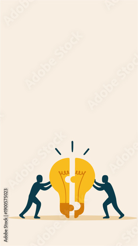 Uniting Ideas – Collaboration and Shared Innovation Concept