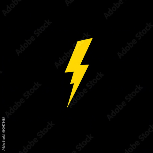 Minimalist Yellow Lightning Bolt Icon Isolated on Black Background Free Download Minimalist Yellow Lightning Bolt Icon Isolated on Black Background - GFXLoad