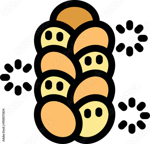 Challah bread, a traditional jewish braided bread, symbolizes shabbat and jewish culinary heritage, freshly baked and ready to be enjoyed