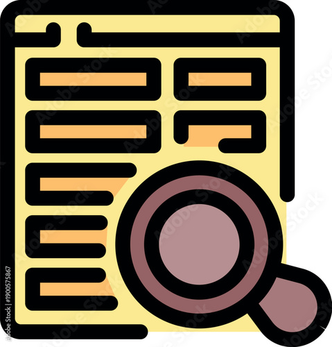 Magnifying glass hovering over a computer screen displaying data, symbolizing online research, data analysis, and information seeking