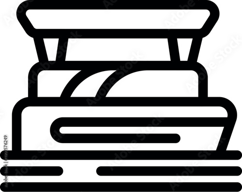 Luxury yacht navigating calm waters, featuring a bimini top for sun protection, perfect for leisurely cruises