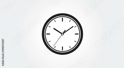 clock on a white background
