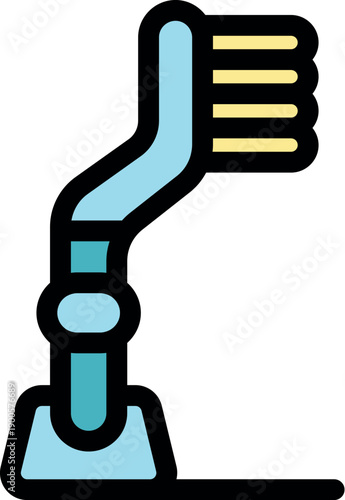 Interdental toothbrush is combining water flossing and brushing for effective teeth cleaning