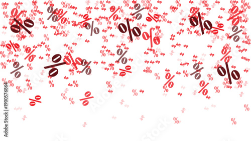 red percent pattern on white background