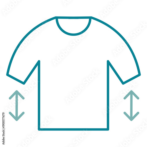 Teal Line Art T-shirt Icon