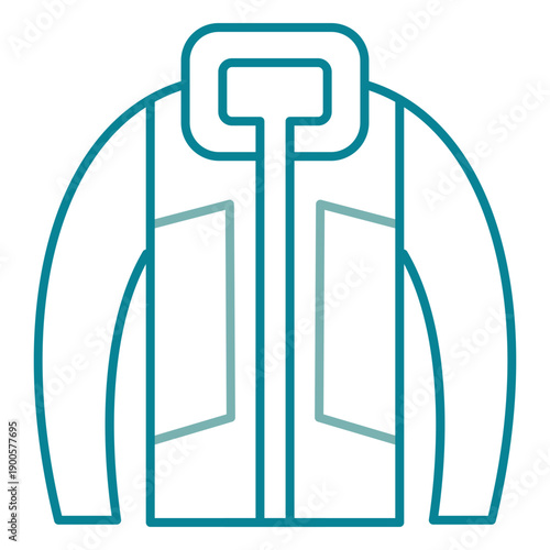Winter Parka Outline Vector