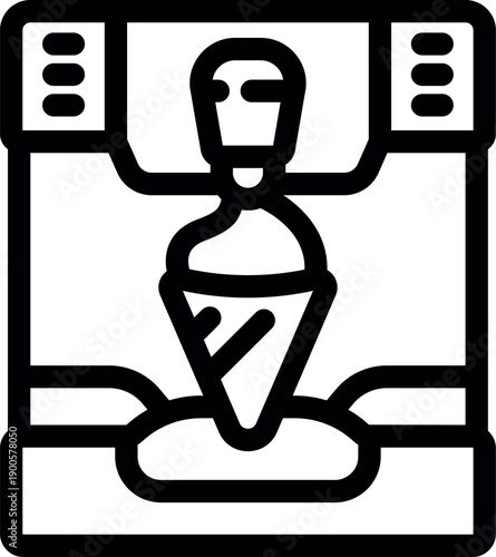 Ice cream machine pouring a delicious frozen dessert into a cone, a perfect modern kitchen appliance for preparing tasty treats