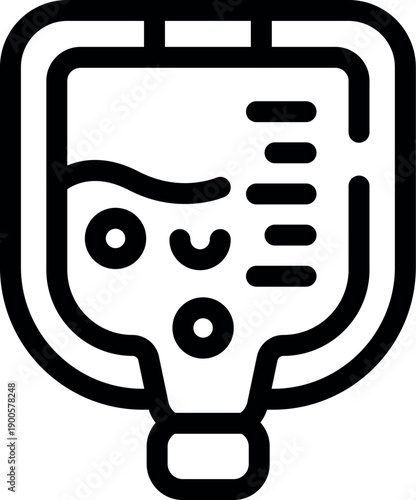 Blood bag icon symbolizing donation, healthcare, and medical support for patients in need of transfusions