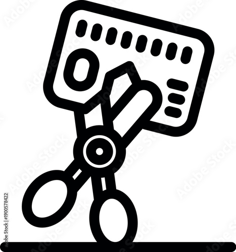 Scissors are cutting a credit card, symbolizing the end of debt and potential bankruptcy