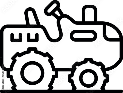 Icon of a lunar roving vehicle traversing the moon's surface, symbolizing space exploration and futuristic transportation