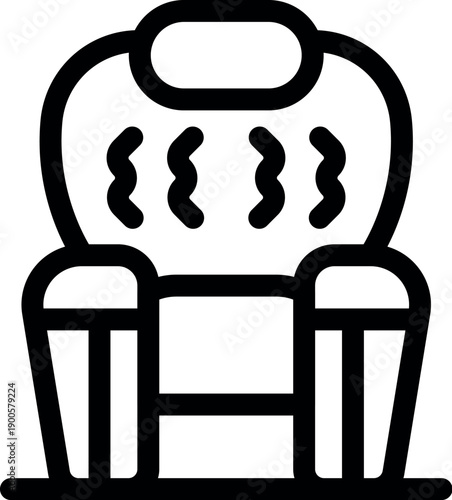 Cozy armchair representing relaxation and comfort, ideal for modern interiors, living rooms, or office spaces