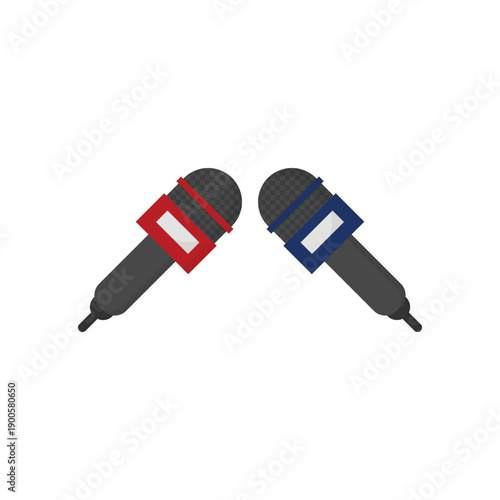 Microphone vector illustration on a white background