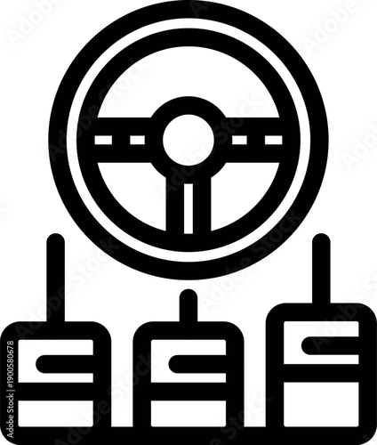 Steering wheel and pedals enriching gameplay, providing immersive driving simulation for realistic virtual racing