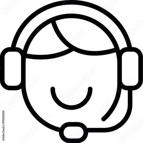 Friendly customer service representative providing support and wearing a headset
