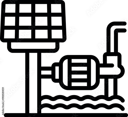 Solar powered water pump providing sustainable irrigation, harnessing renewable energy for efficient water management