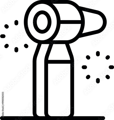 Hair dryer blowing hot air, preparing for a night out or special event