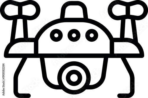 Drone capturing aerial footage, symbolizing modern technology and innovation in unmanned flight