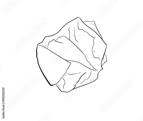crumpled paper digital drawing illustration isolated