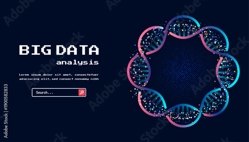 Technology background. Big data visualization concept