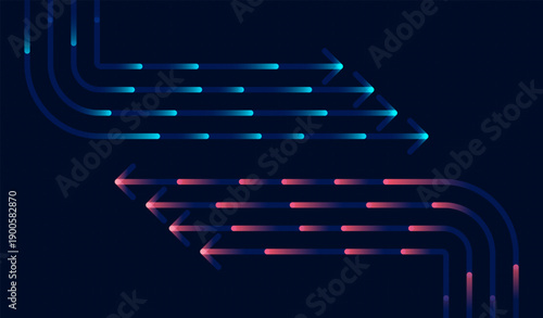 Abstract arrow direction. Technology background. High speed. Hi-tech