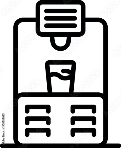 Water cooler dispensing refreshing water into glass, promoting workplace hydration and well being