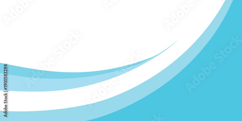 Smooth light blue wave background with modern curves and white space, suitable for clean and professional layouts