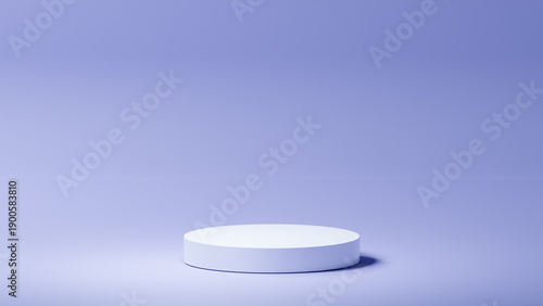 Photos A clean horizontal periwinkle blue background featuring a product placement on a