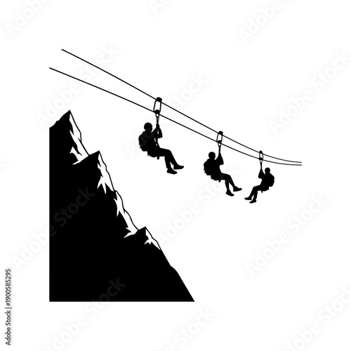 Adventure Zip Line Over Cliffside