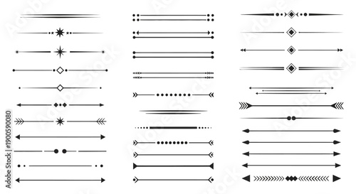 Collection of Elegant Vector Page Dividers, Borders, and Ornaments for Design