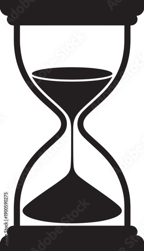 Hourglass timer symbol icon for time management and deadlines